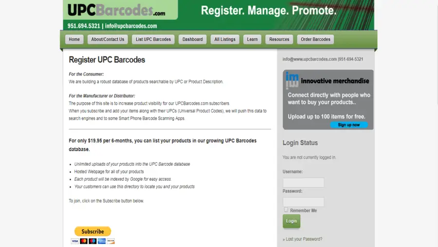 UPC Barcodes