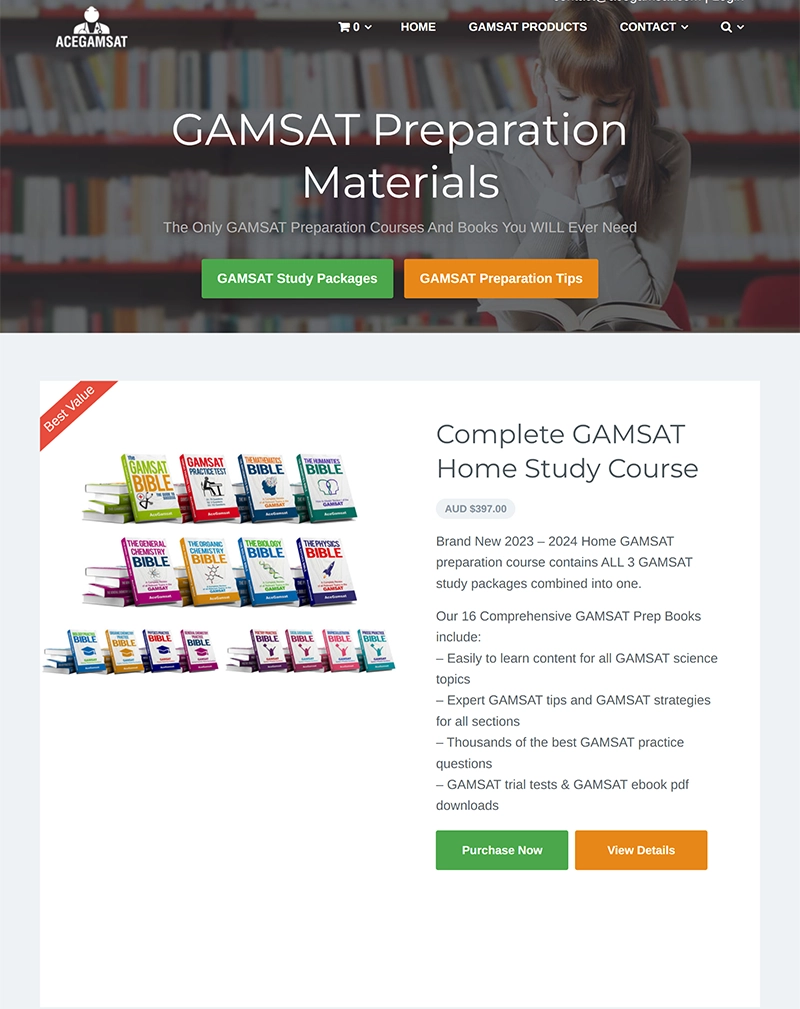 GAMSAT Preparation & Medical Entrance Coaching Website