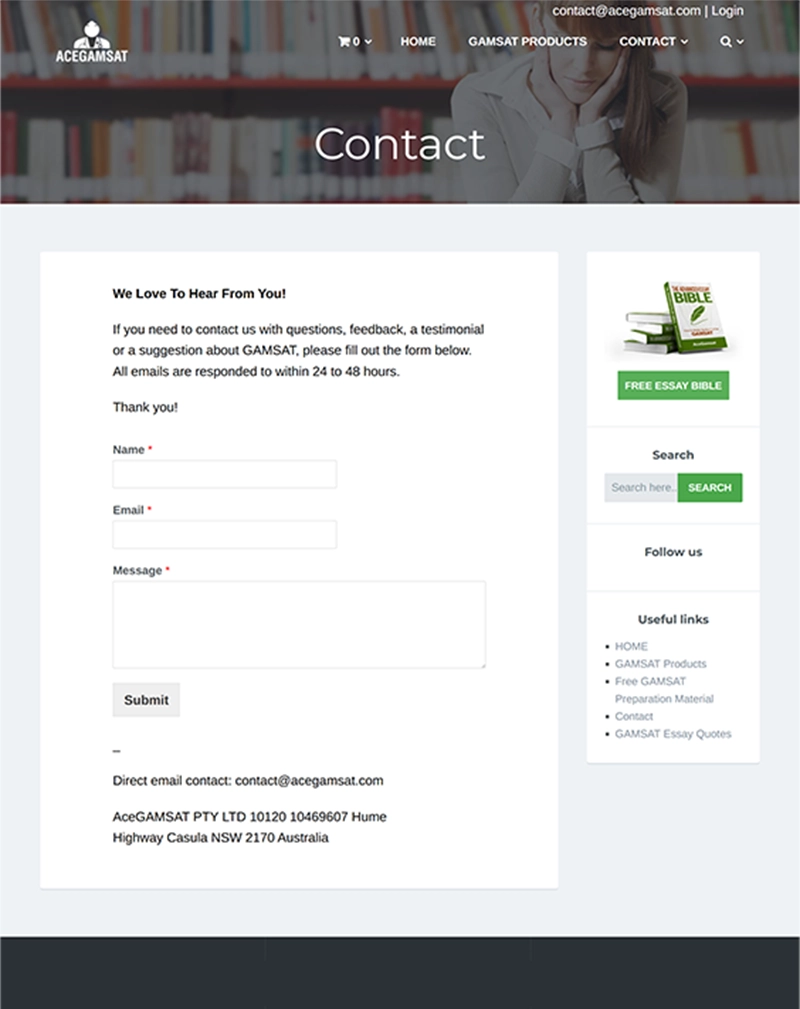GAMSAT Preparation & Medical Entrance Coaching Website