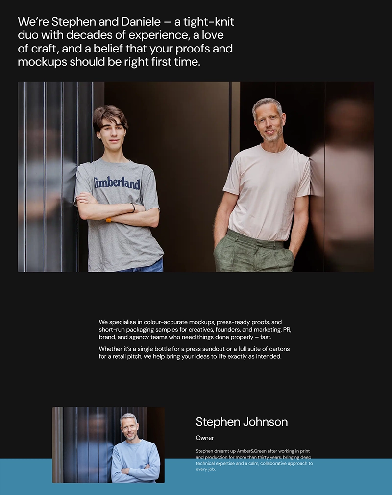 Amber & Green – eCommerce Website Development