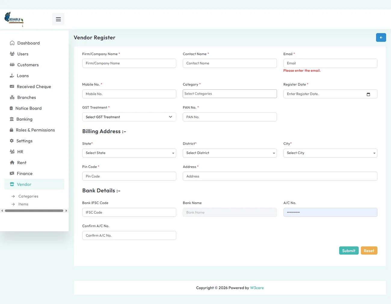 Behariji Finserv – Laravel Loan & Financial Management Software