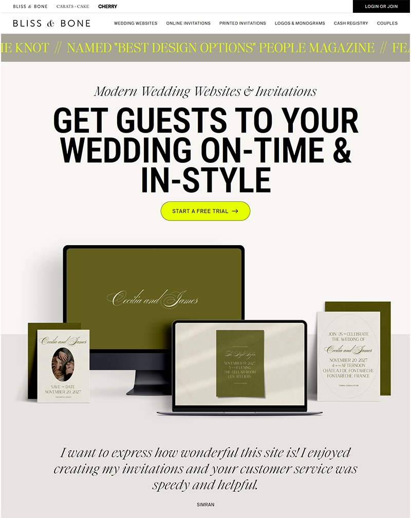Bliss & Bone Digital Wedding Experience Platform