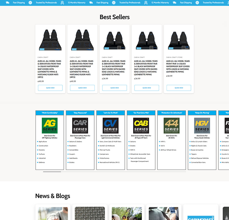 CabinCraft – Premium UK Motorhome & Campervan Furniture E-Commerce Store