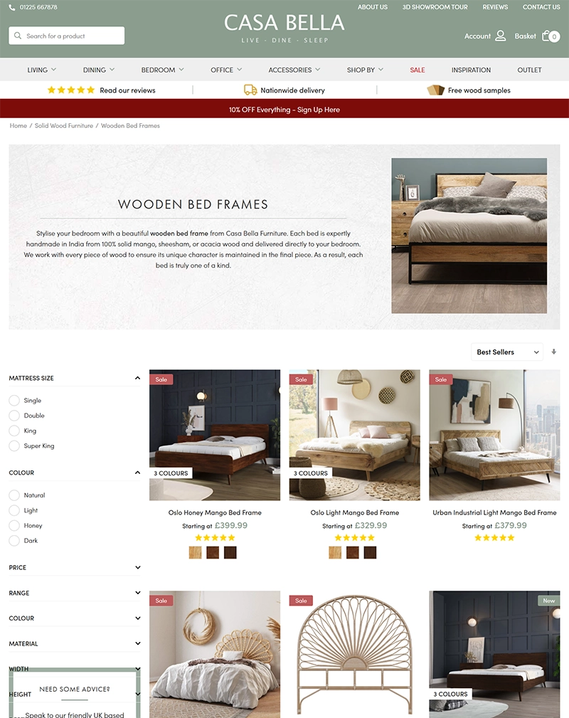 Elegant Furniture Retail Website for UK Lifestyle Brand