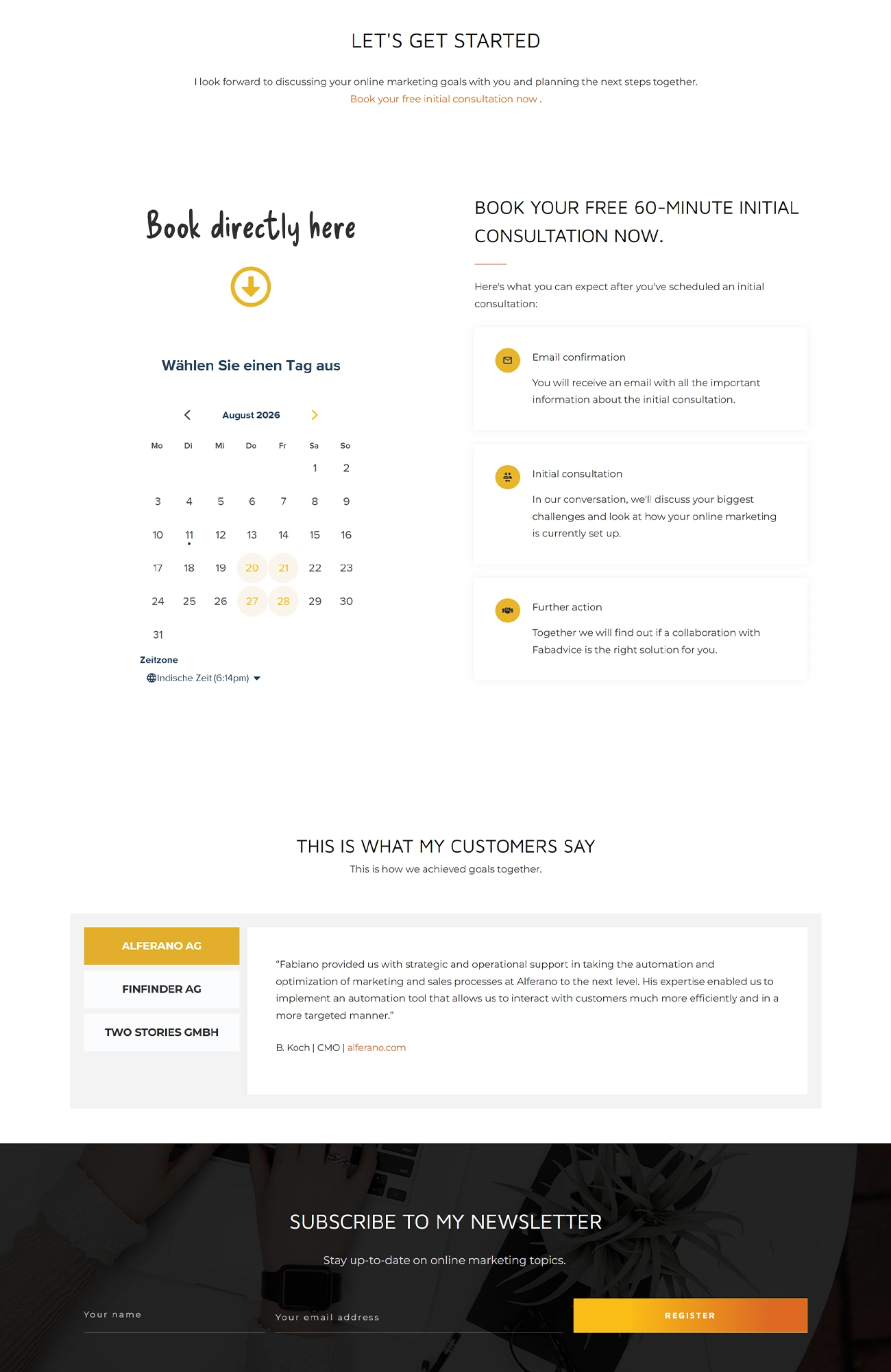 Fabadvice Marketing Consulting Platform