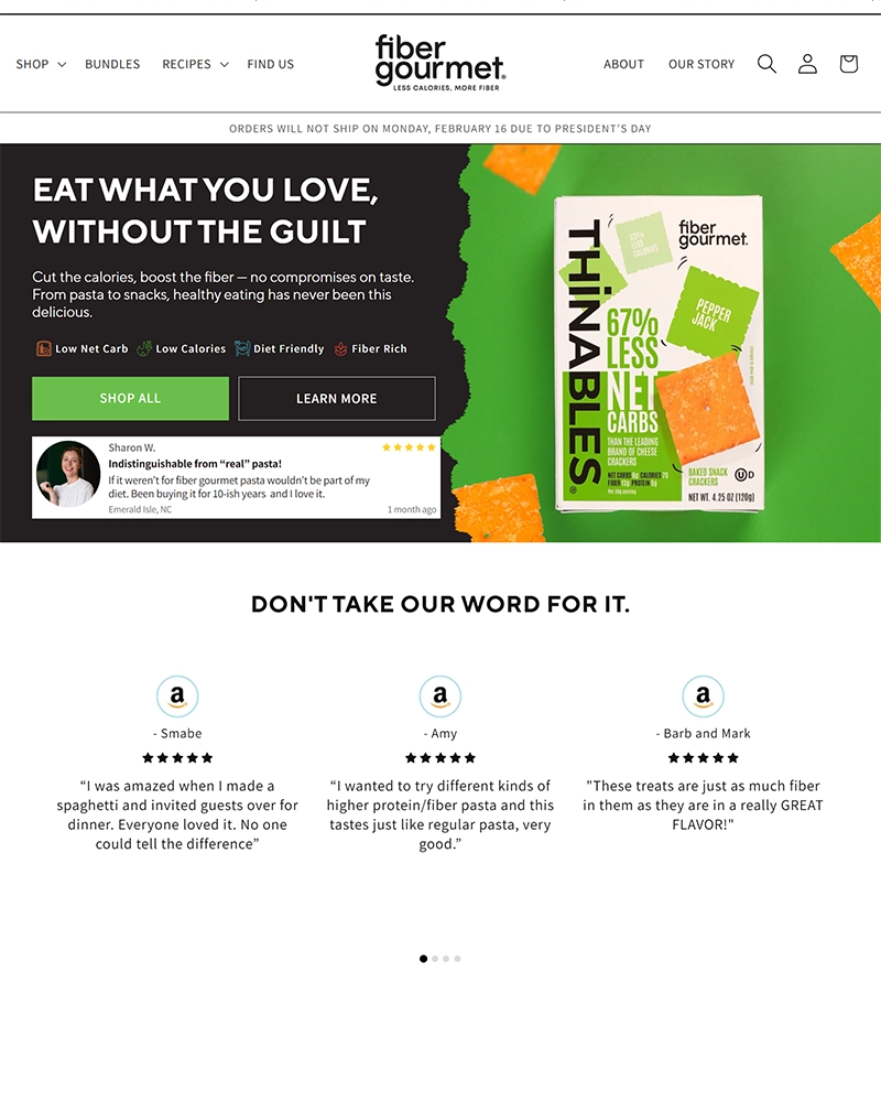 FiberGourmet - Food Brand E-Commerce Platform