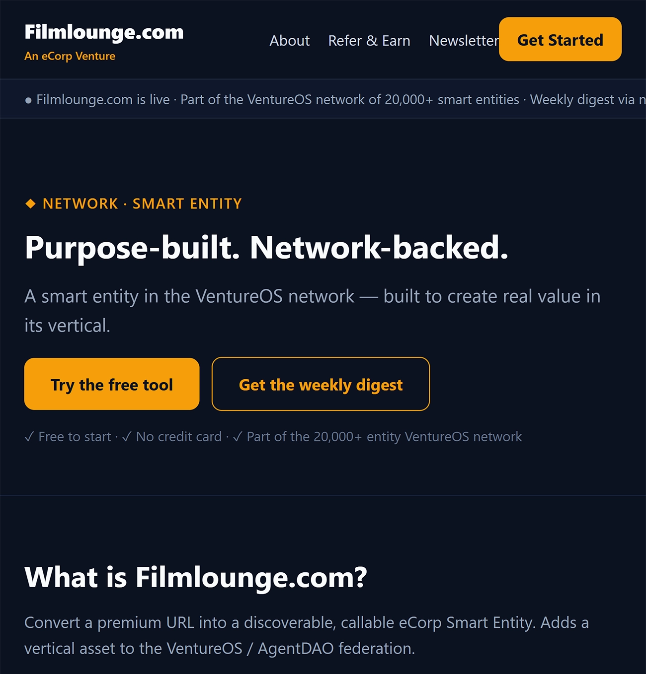 Film Lounge Purpose Built Network-backed