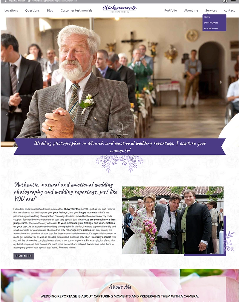 Hochzeitsfotografie in München – Wedding Photography Website