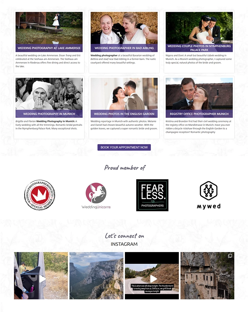 Hochzeitsfotografie in München – Wedding Photography Website