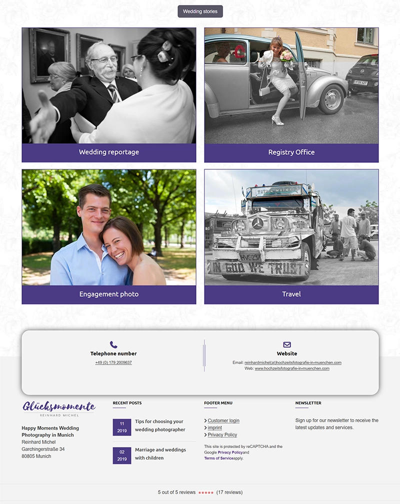 Hochzeitsfotografie in München – Wedding Photography Website
