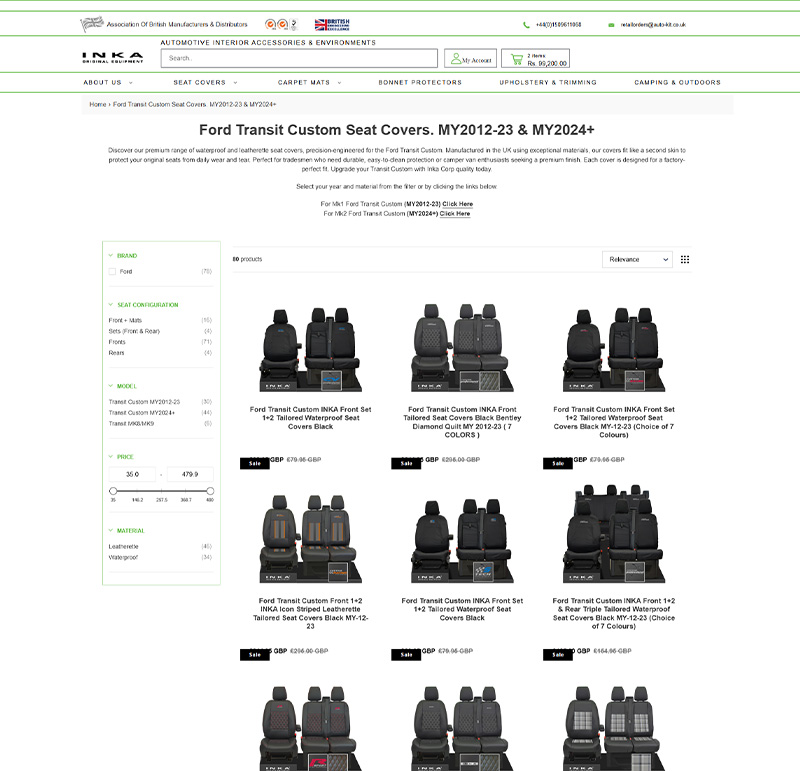 InkaCorp Shopify E-Commerce Store