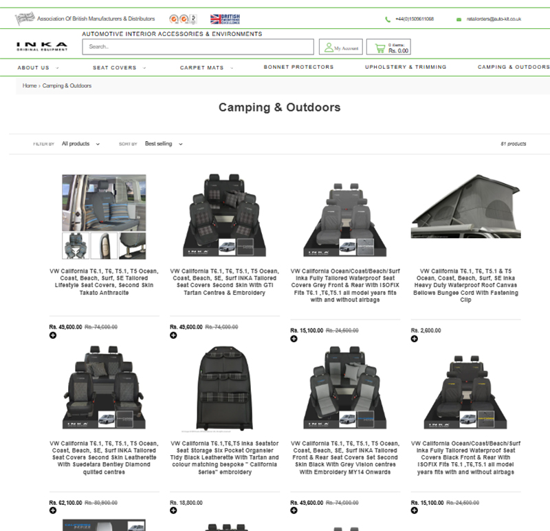 InkaCorp Shopify E-Commerce Store