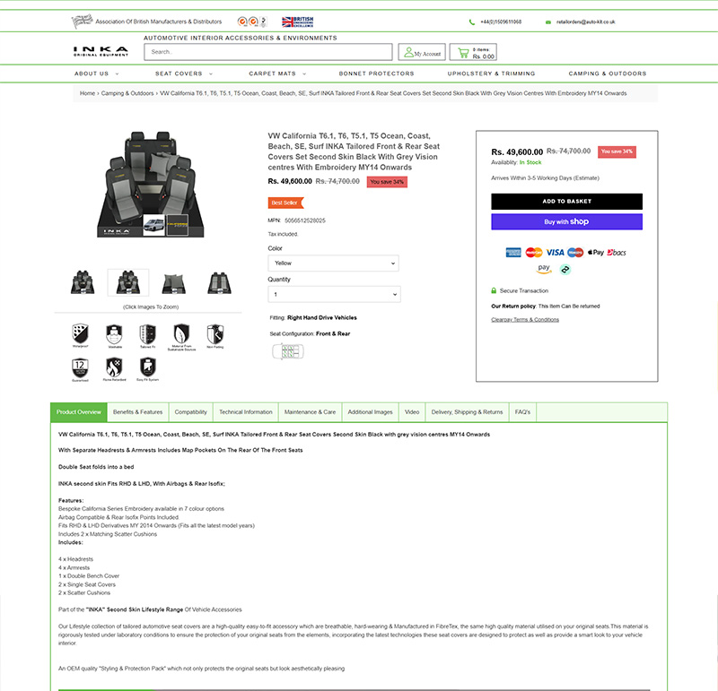 InkaCorp Shopify E-Commerce Store