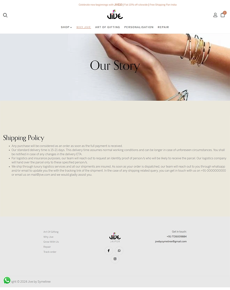 Premium Lifestyle & Wellness Brand Website Development