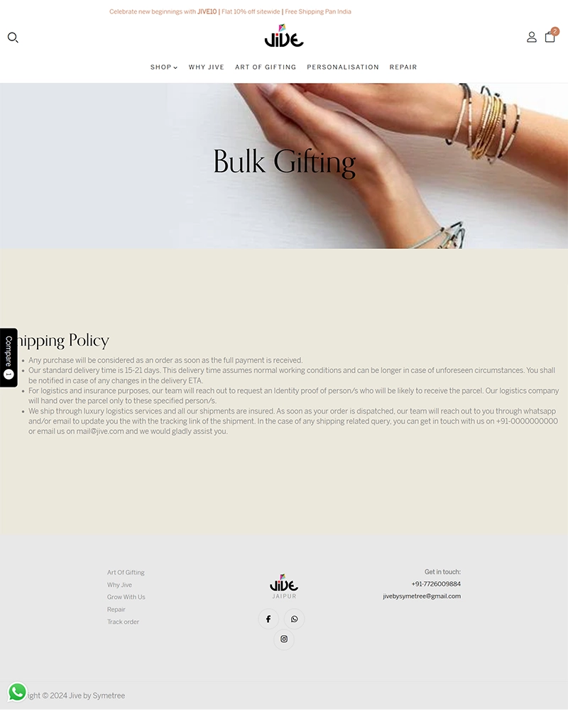 Premium Lifestyle & Wellness Brand Website Development