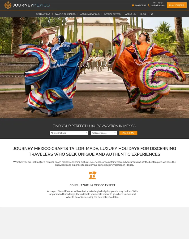 Luxury Travel & Tour Website Development