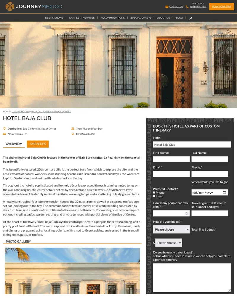 Luxury Travel & Tour Website Development