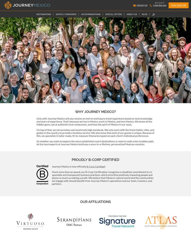 Luxury Travel & Tour Website Development
