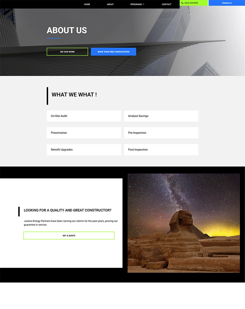 Clean Energy Website for a Forward-Thinking Renewable Brand