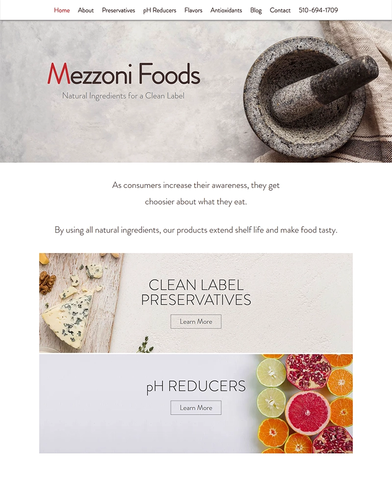 Premium Food Brand & Product Showcase Website