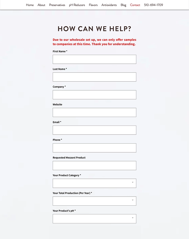 Premium Food Brand & Product Showcase Website