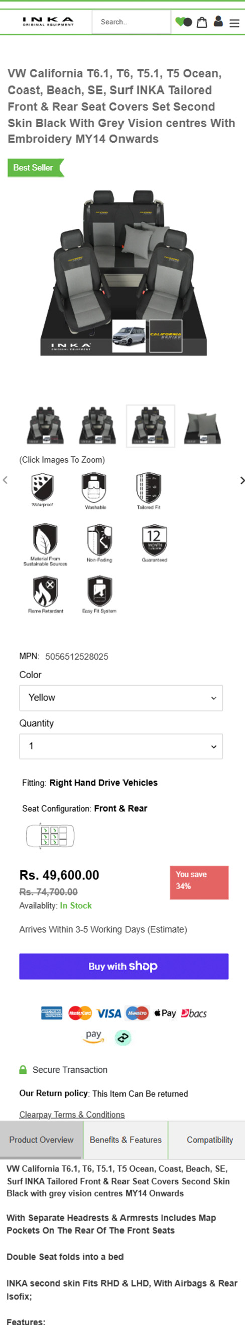 InkaCorp Shopify E-Commerce Store