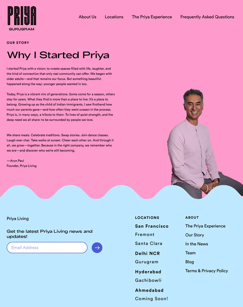 Priya Living – Headless Craft CMS Migration & Ongoing Support
