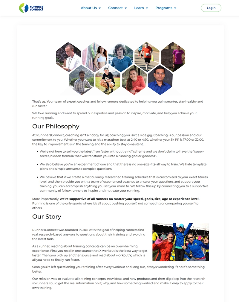 Custom Running & Fitness Community Website