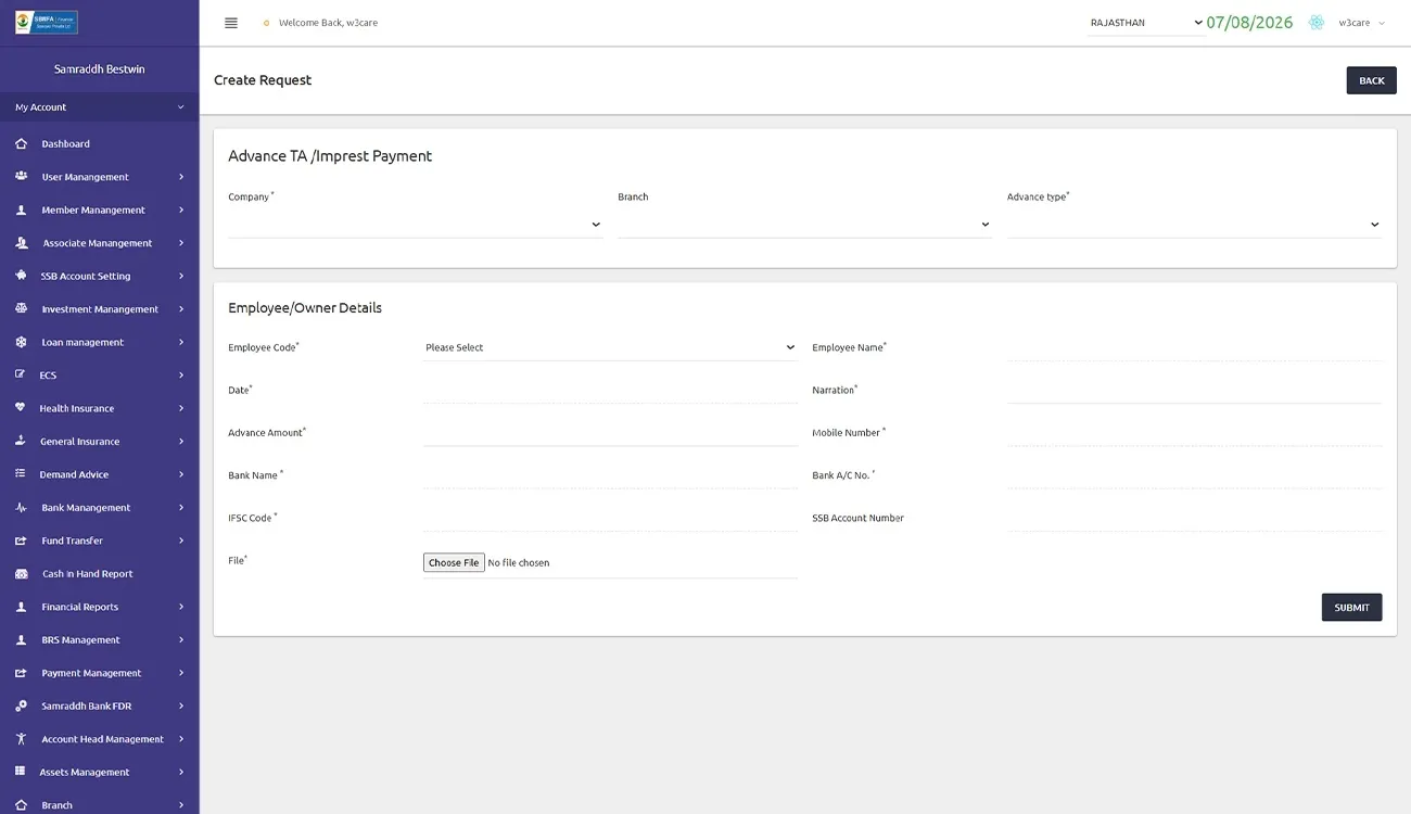 Samraddh Advance Payment Overview