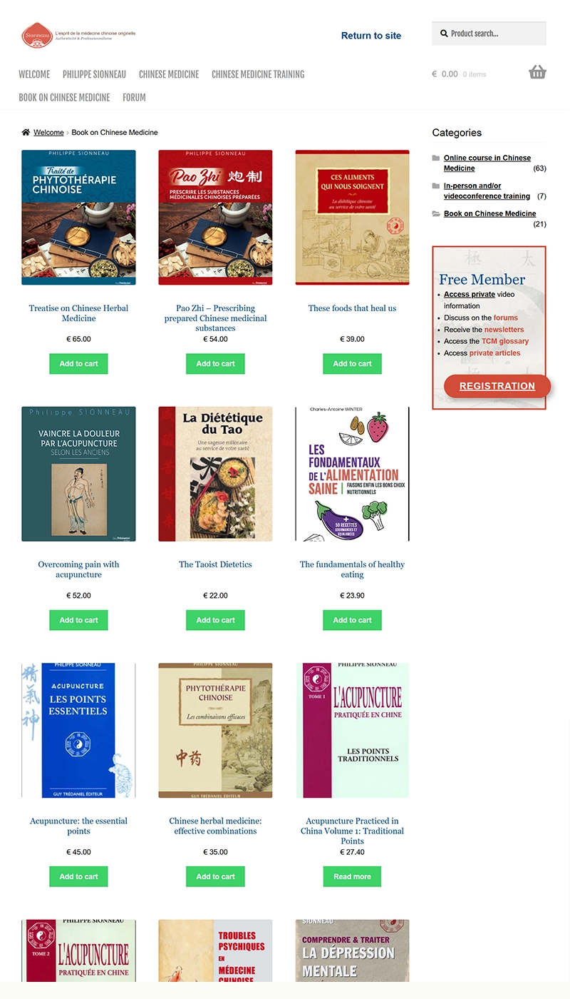 Sionneau Chinese Medicine Website Development in ExpressionEngine