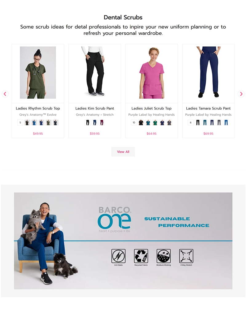 The Scrub Store Shopify eCommerce Store