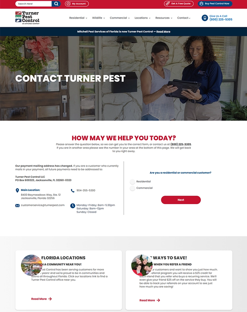 Custom Website Development for a Professional Pest Control Brand